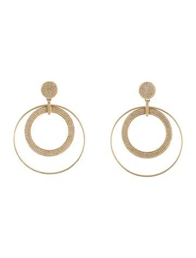 Pre-owned Shy Creation 14k Diamond Circle Drop Earrings In Multi