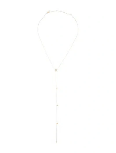 Pre-owned Shy Creation 14k Diamond Circle Lavalier Necklace, 19.75" In Multi