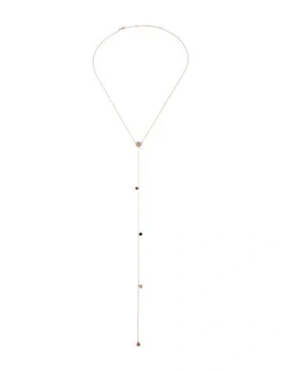 Pre-owned Shy Creation 14k Diamond Circle Lavalier Necklace, 20.25" In Multi