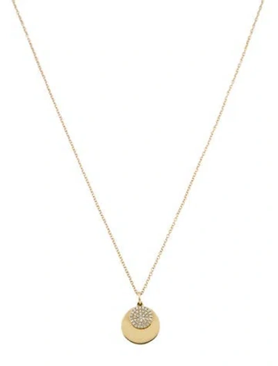 Pre-owned Shy Creation 14k Diamond Circle Pendant, 18" In Multi