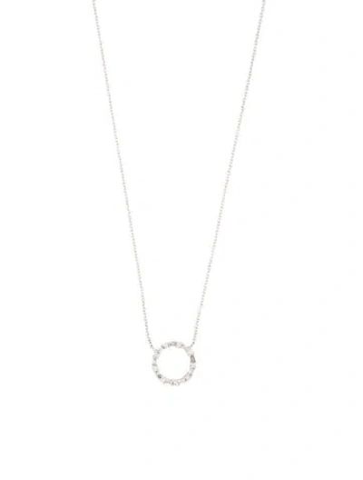Pre-owned Shy Creation 14k Diamond Circle Pendant Necklace, 18" In Multi