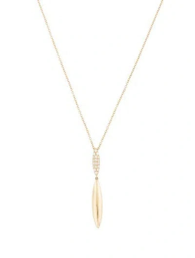 Pre-owned Shy Creation 14k Diamond Drop Pendant Necklace, 18" In Multi