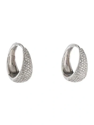 Pre-owned Shy Creation 14k Diamond Hoop Earrings In Multicolor