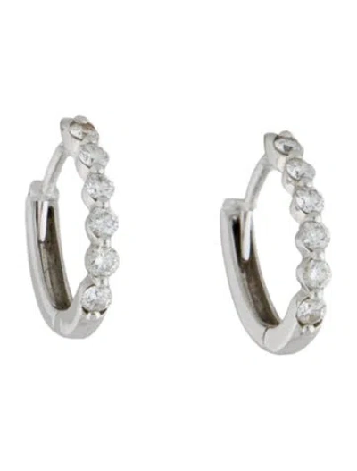 Pre-owned Shy Creation 14k Diamond Huggie Earrings In Multi