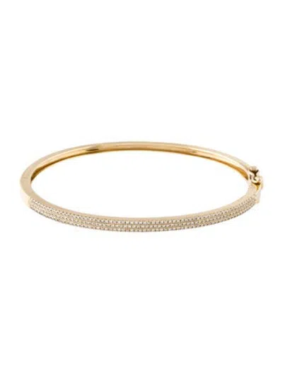 Pre-owned Shy Creation 14k Diamond Kate Bangle Bracelet, 5.75" In Multicolor