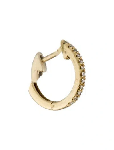 Pre-owned Shy Creation 14k Diamond Single Huggie Earring In Multi