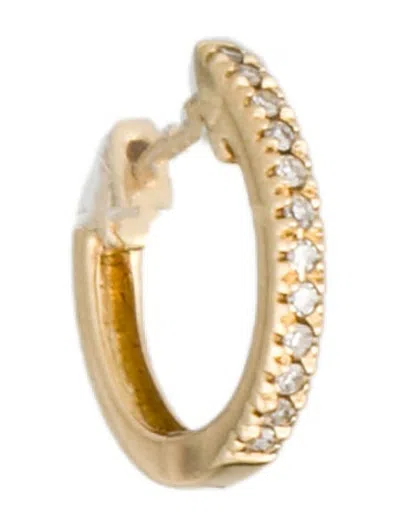 Pre-owned Shy Creation 14k Diamond Single Huggie Earring In Multicolor