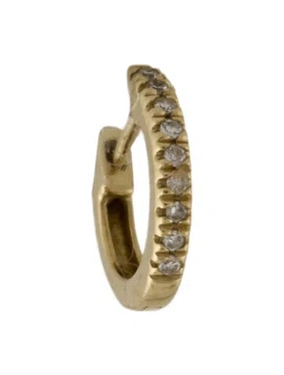 Pre-owned Shy Creation 14k Diamond Single Huggie Hoop In Multi