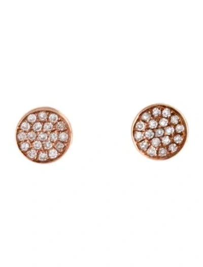 Pre-owned Shy Creation 14k Diamond Stud Earrings In Multicolor