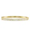 Shy Creation 14k Gold Bailey Diamond Baguette Bangle Bracelet In Gold