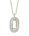 Shy Creation 14k Gold Kate Diamond Double Link Pendant Necklace, 18 In Gold
