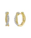 Shy Creation 14k Gold Kate Diamond Entwined Hoop Earrings In Gold