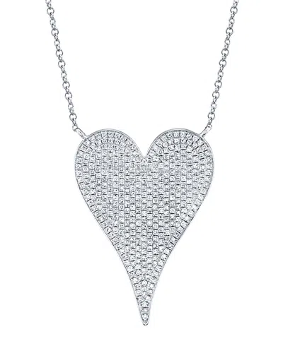 Shy Creation 14k Gold Kate Diamond Pave Pendant Necklace, 0.83 Tcw In Multi