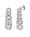 Shy Creation 14k White Gold Kate Diamond Link Earrings, 1.62 Ct. T. W. In White