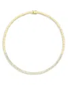 Shy Creation 14k Yellow Gold Bailey Diamond Baguette Tennis Necklace, 17 In Gold