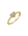 Shy Creation 14k Yellow Gold Kate Diamond Heart Ring, 0.12 Ct. T. W. In Gold