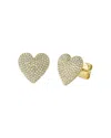 Shy Creation 14k Yellow Gold Kate Diamond Pave Heart Stud Earrings, 0.62 Ct. T. W. In Gold