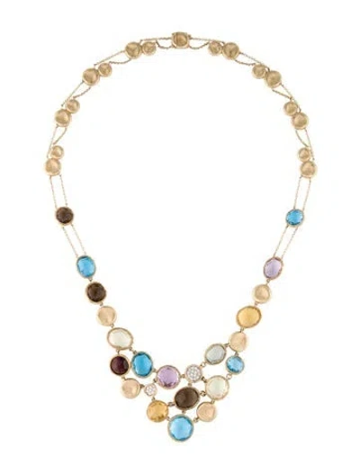 Pre-owned Shy Creation Dayanii 14k Multi-stone & Diamond Collar Necklace, 16" In Multicolor
