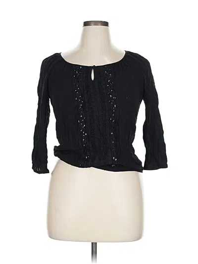 Pre-owned Shyanne 3/4 Sleeve Blouse In Black