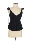 Shyanne Tank Top Black Strapless Neckline Tops In Black