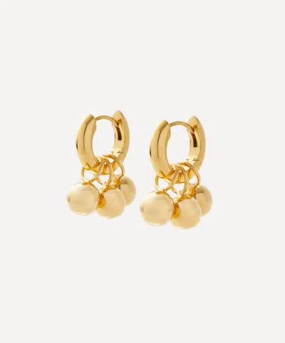 Shyla 22ct Gold-plated Daphnie Solid Huggie Hoop Earrings