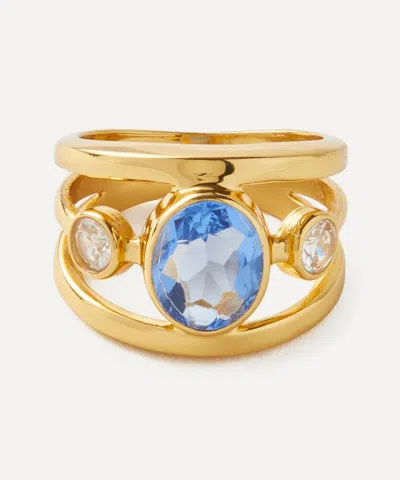 Shyla 22ct Gold-plated Dark Blue Gigi Ring