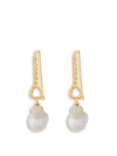 Shyla Helene Earrings In Gold/pearl