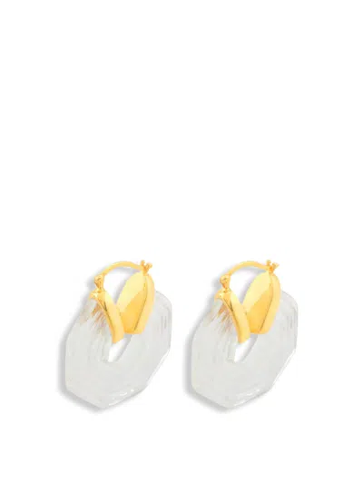 Shyla Sphinx Earrings In Gold/clear