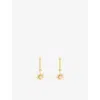 Shyla Womens Clear Felicity 22ct Yellow Gold-plated Sterling-silver Earrings