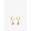 SHYLA SHYLA WOMEN'S EMERALD GREEN FELICITY 22CT YELLOW GOLD-PLATED STERLING-SILVER EARRINGS