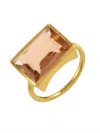 Shyla Women's Lenny Ring In Amber In Brown