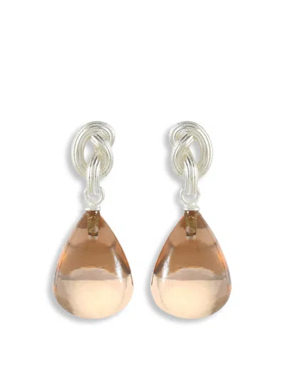 Shyla Women's Synthea Earrings Beige In Gold