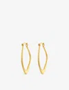 Shyla Womens Gold Valentina 22ct Yellow Gold-plated Sterling-silver Hoop Earrings In Gold