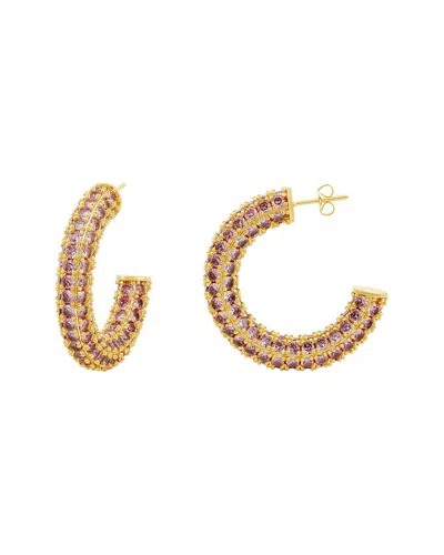 Shymi 18k Plated Earring In Brown
