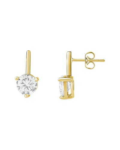 Shymi Cubic Zirconia Drop Earrings In Gold