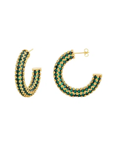 Shymi 18k Plated Earring In Green