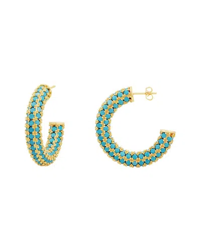Shymi 18k Plated Earring In Green