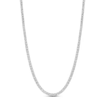 Shymi Classic Tennis Necklace In Silver/white