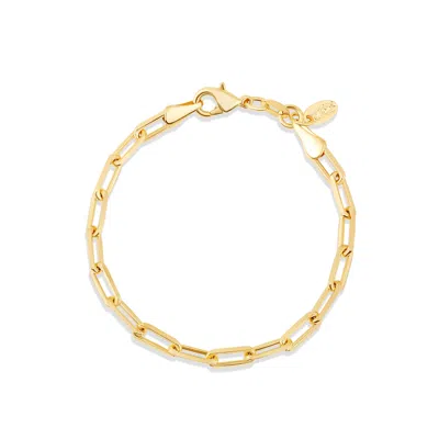 Shymi 5mm Paper Clip Chain Bracelet - 18k Gold-filled, Size 6 Or 7, Day To Night In Red