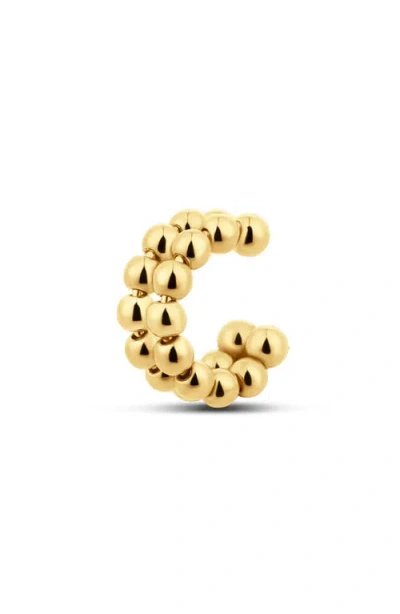 Shymi Beaded Ball Ear Cuff In Gold
