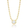 Shymi Bezel Crystal Pendant Necklace In Gold