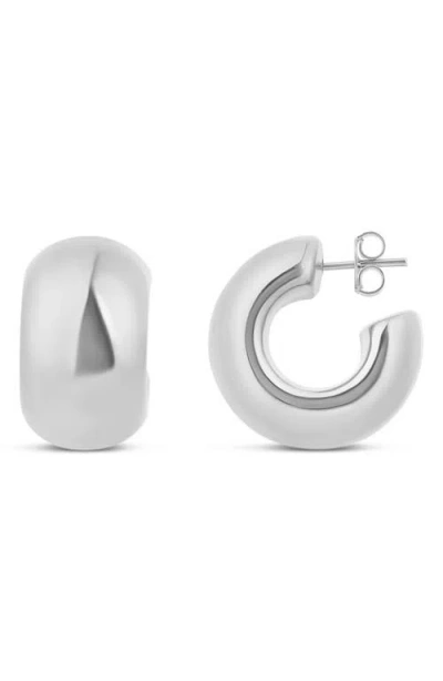 Shymi Chunky Hoop Earrings In Metallic