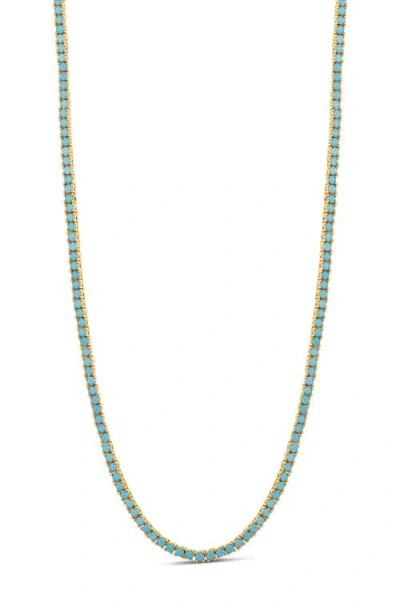 Shymi Classic Turquoise Tennis Necklace In Green