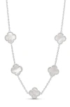 Shymi Clover Frontal Necklace In Metallic