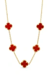 Shymi Clover Frontal Necklace In Multi