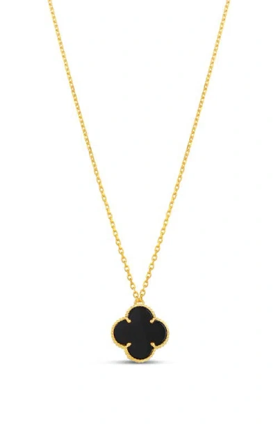 Shymi Clover Pendant Necklace In Brown