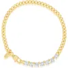 Shymi Cubic Zirconia Cuban Chain Bracelet In Gold