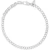 Shymi Cubic Zirconia Cuban Chain Bracelet In Silver