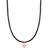 Shymi Cubic Zirconia Heart Pendant Necklace In Black