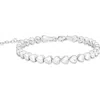 Shymi Cubic Zirconia Heart Tennis Bracelet In Silver/white
